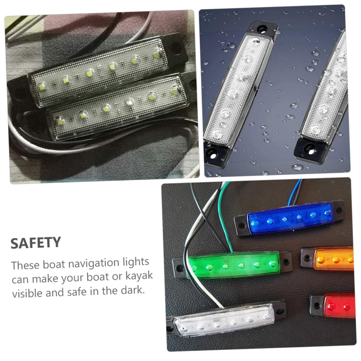 Sosoport 3 Set Di Luci Per Barche Marine Luci Di Poppa A Led Per Kayak Canoa Barca Da Pesca Yacht 6 Pezzi * 3
