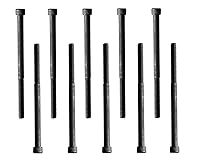 Vista 1 de Tornillo de cabeza hueca, 1/4-20 x 4, acero de aleación, óxido negro, rosca gruesa hexagonal, perno Allen hexagonal de 1/4 pulgada, longitud: 4