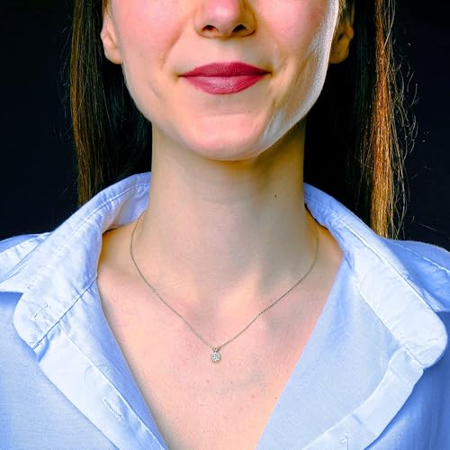 Miniatura 2 de Fascinating Diamonds 12-1 12 Carat LAB GROWN Diamond Solitaire Pendant IGI Certified 14K Gold 4 Prong Diamond Pendant Necklace For Women Very Good