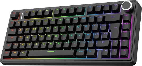EPOMAKER Aula F75 ISO-FR Clavier Mécanique sans Fil AZERTY 75%