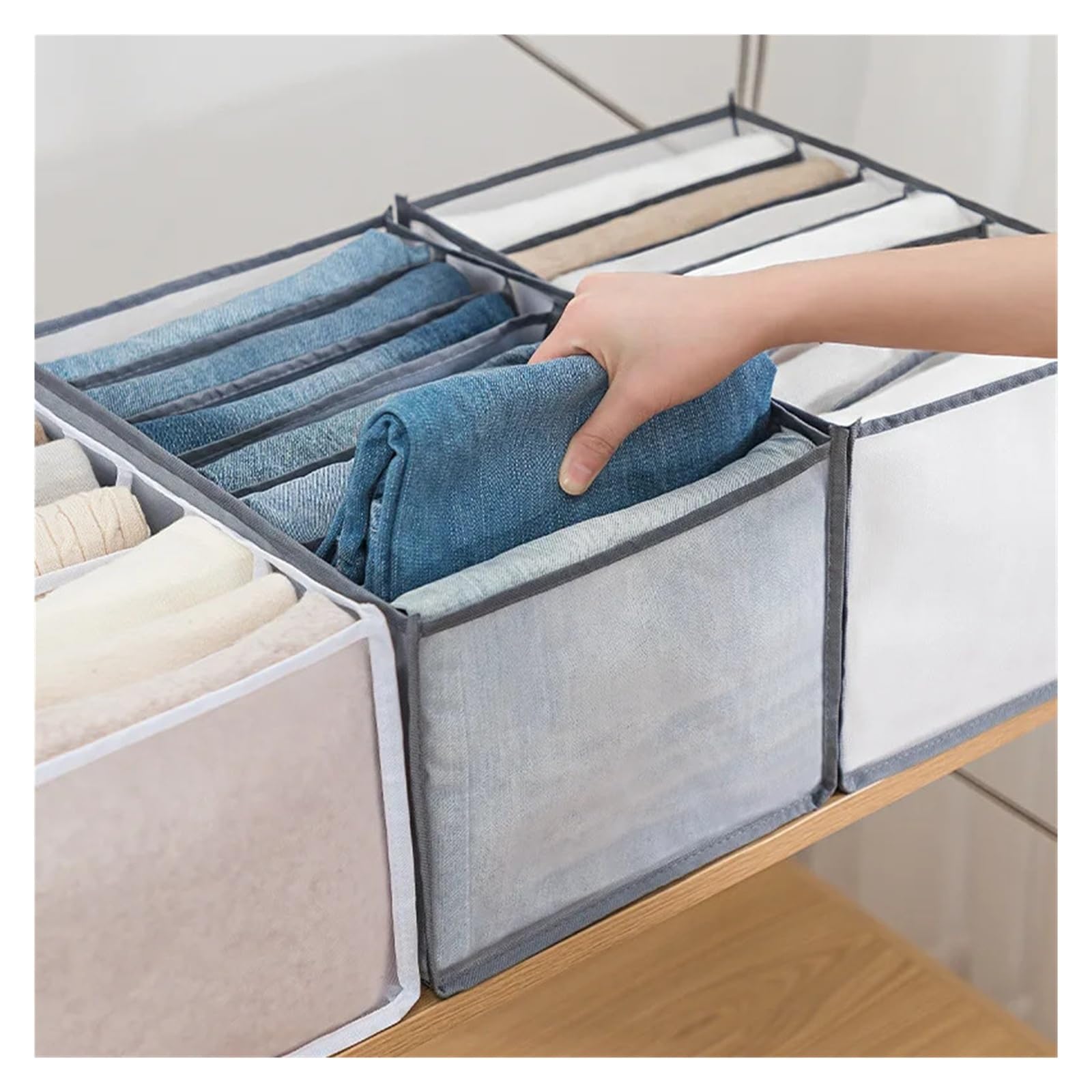 Unterwäsche-Schubladen-Organizer, Aufbewahrungsbox, faltbar, Schrank-Organizer, Schubladenteiler, Aufbewahrungsboxen for Unterhosen, Socken, BHs