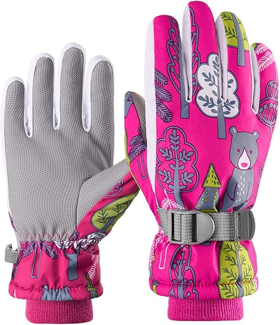 MUMEOMU Ladies Ski Gloves Waterproof Thermal Windproof Cold Weather Touchscreen Gloves Fleece Ski Snowboarding Gloves Unisex Cotton Ski Mittens For Skiing Running Cycling Hiking