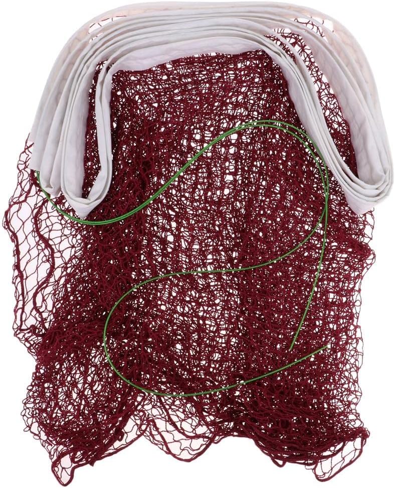 Professional Braided Annette for Badminton Standard Training in Wine Red | Outdoor Sports Net for Indoor and Backyard Use - 240.2 x 27.6inch