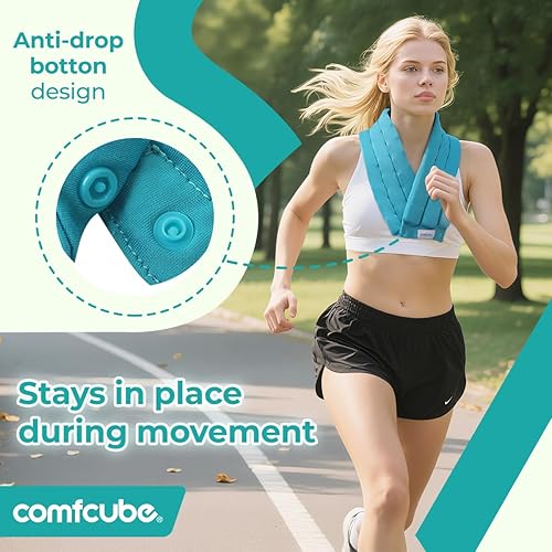 Miniatura 5 de Bolsa de hielo para cuello para dolor cervical y enfriamiento, 2 horas de larga duración para hombros de cuello, apto para FSA, paquete frío