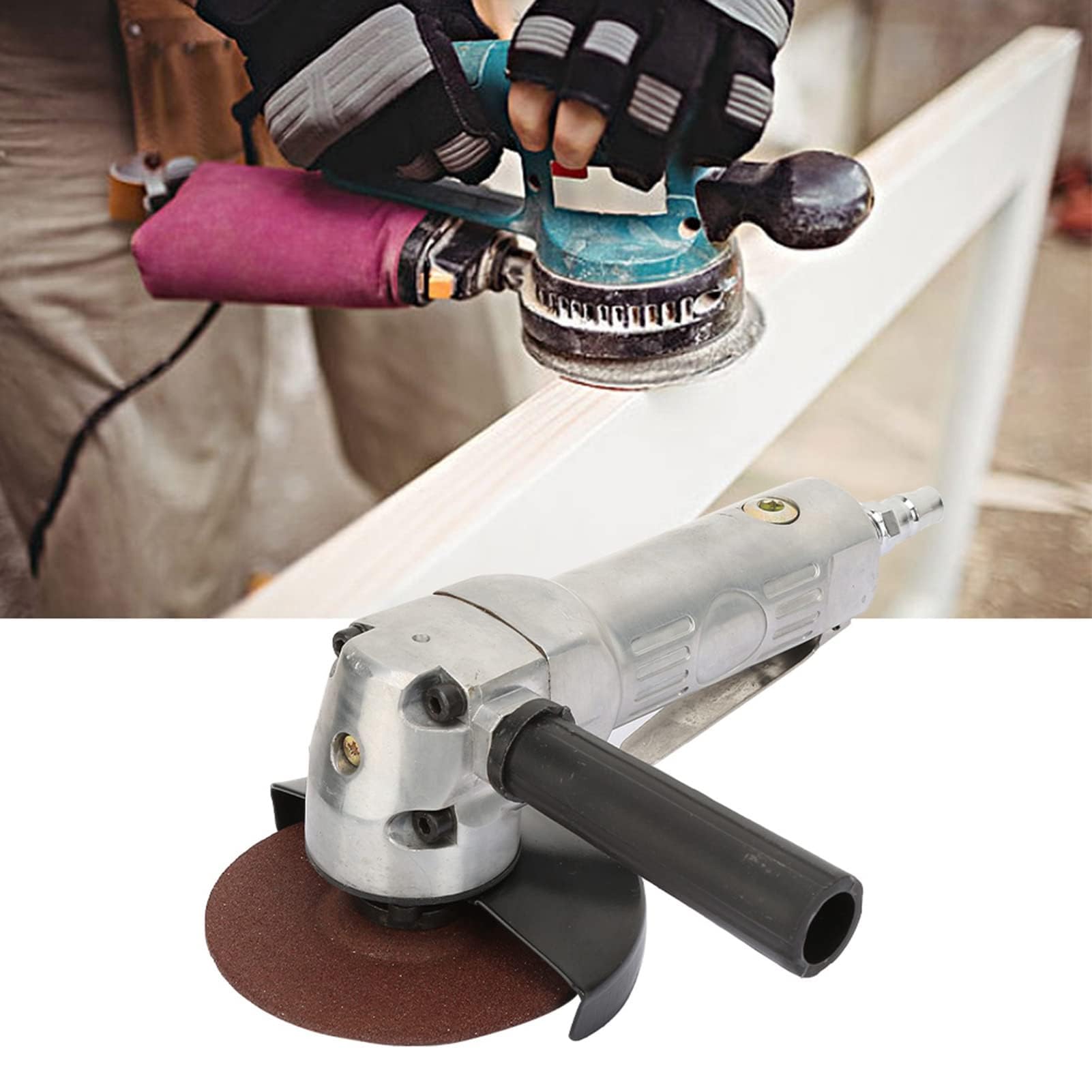 Amoladora Angular de Aire de 11000 Rpm, Lijadora, Pulidora de Corte, Herramienta Neumática de Rosca de 1/4 de Pulgada, Conector Rápido para Trabajos de Automoción y Maquinaria