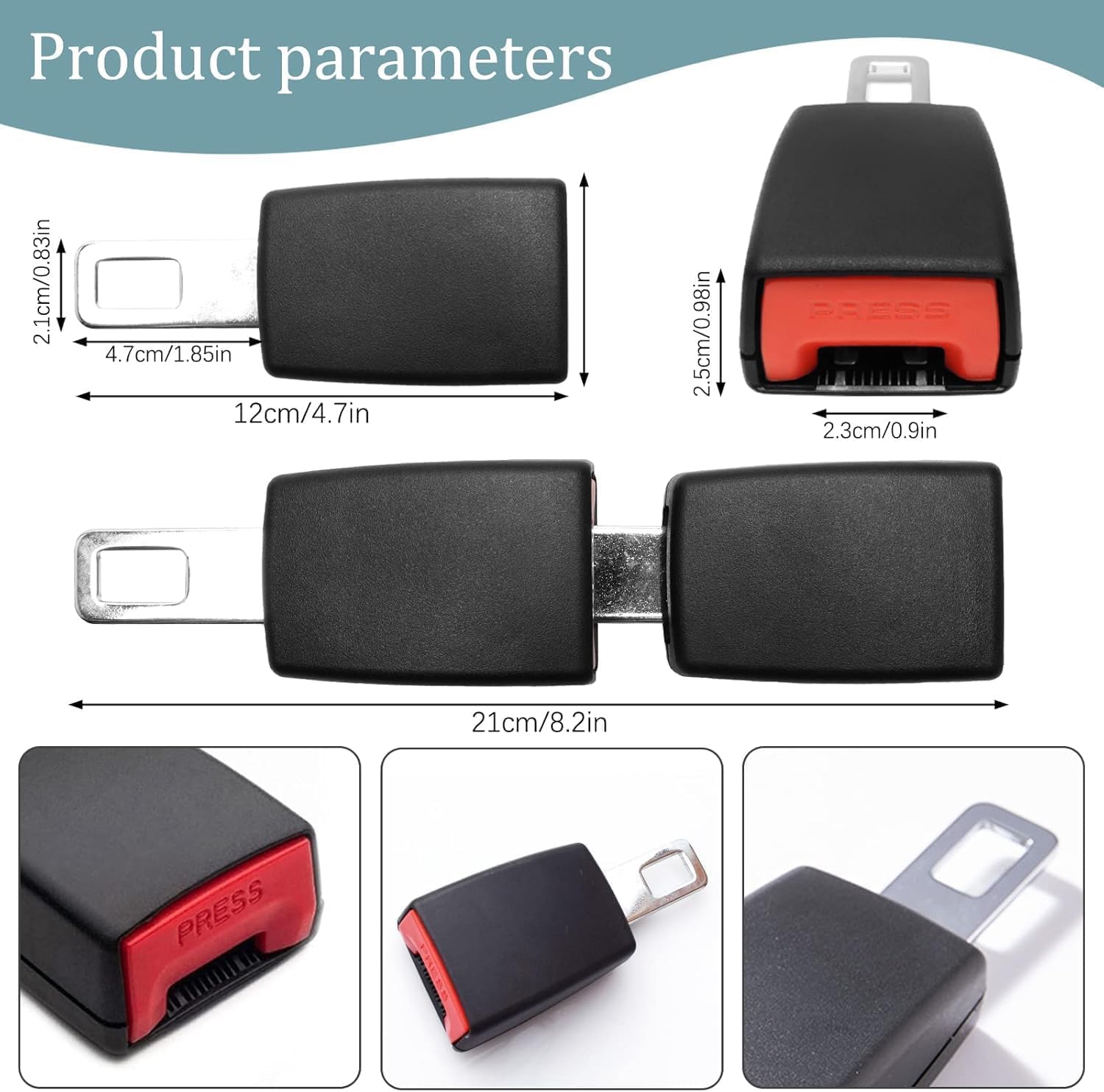 2pc Car Seat Belt Pads — view 3