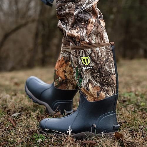 Miniatura 6 de TIDEWE Hunting Boot for Men, Insulated Waterproof Durable 16" Men's Hunting Boot, 6mm Neoprene and Rubber Outdoor Boot Realtree Edge Camo (400g