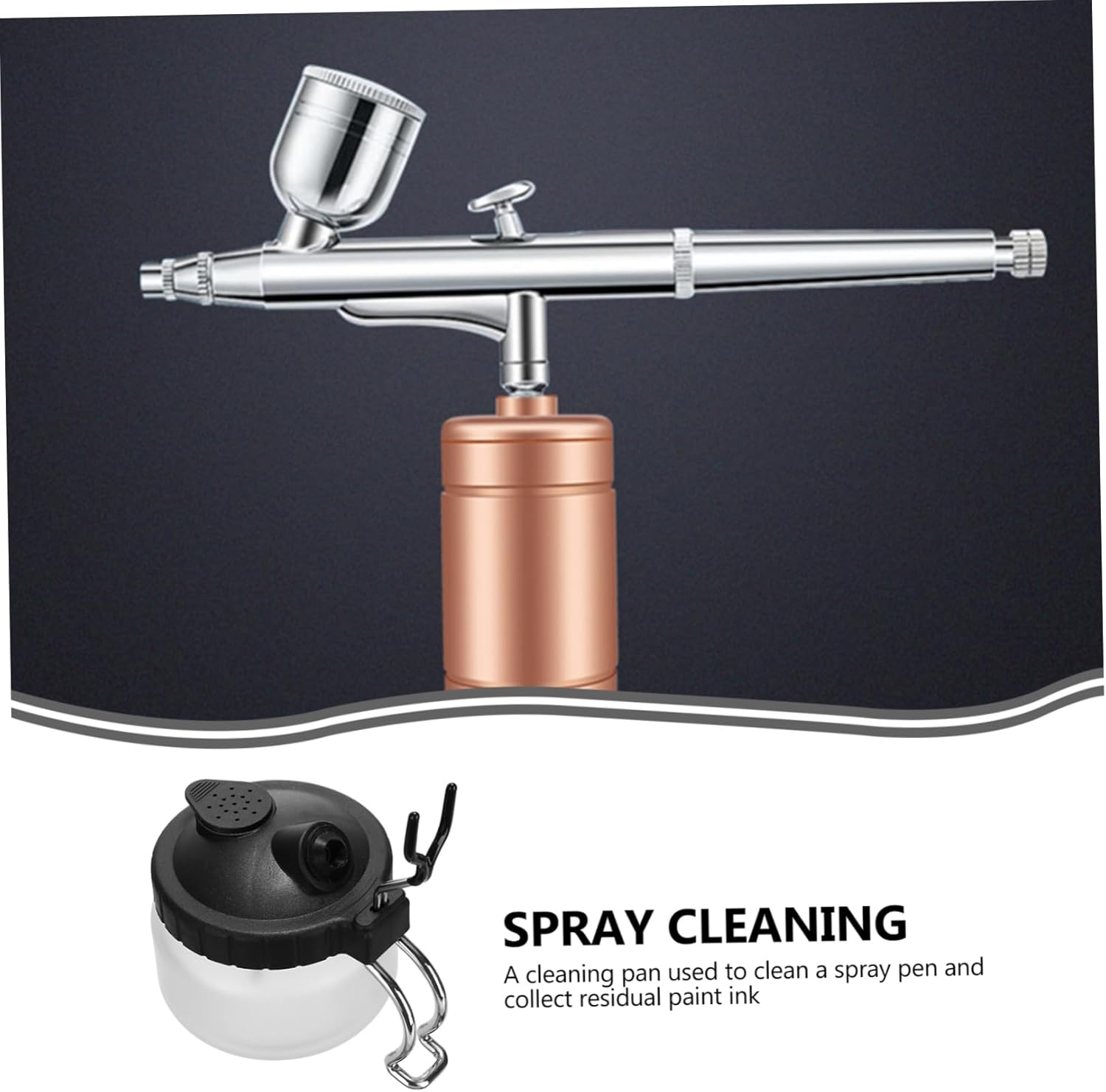 Uonlytech 1pc Air Brush Spray Pen Cleaning Tool Stand and Waste Liquid Collection Bottle Essential Airbrush Cleaner for Home Use Multi-Functional Spray Pen Cleaning Kettle