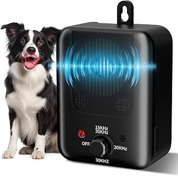 Anti Barking Device for Dogs - 50FT Dog Barking Deterrent Device - 3 Modes Ultrasonic Stop Dog Barking - Rechargeable Bark Stopper Indoor Outdoor Home Garden Automatic Bark Alarm Tool Dogs