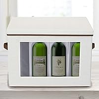 Vista 2 de Household Essentials Baúl alto para guardar botellas y vino, natural