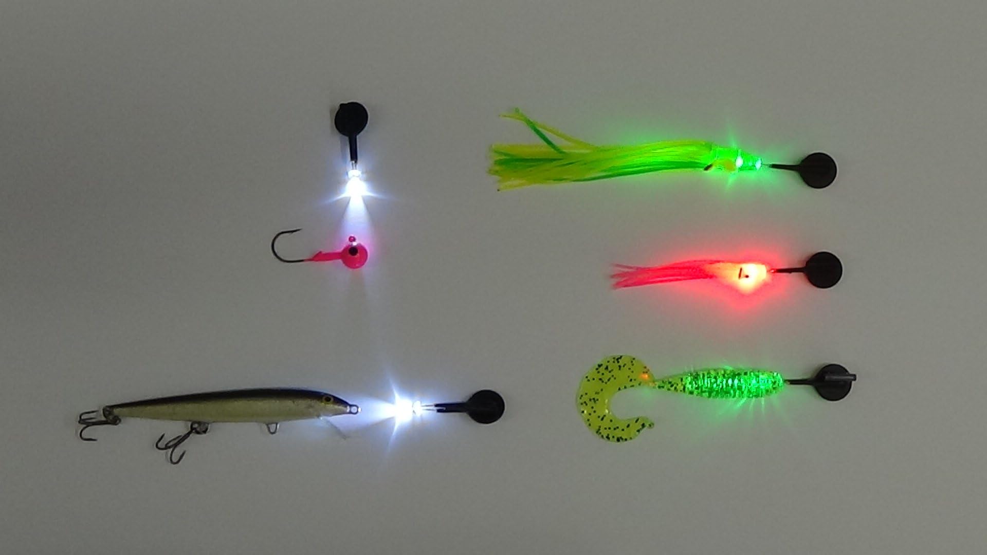 Universal LED Lighted Bait System for Freshwater Bass Walleye Salmon Trout Ling Trolling Jigging