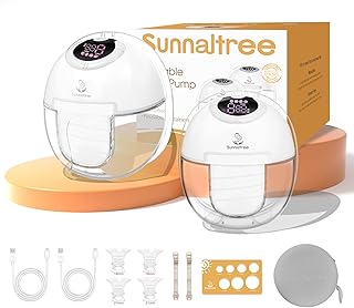 Wearable Breast Pump,Hands Free Breast Pump with Storage Bag,Portable Electric Breastpump for Breastfeeding with 4 Modes,9 Levels,LCD Display,Painless Low Noise Touch Screen