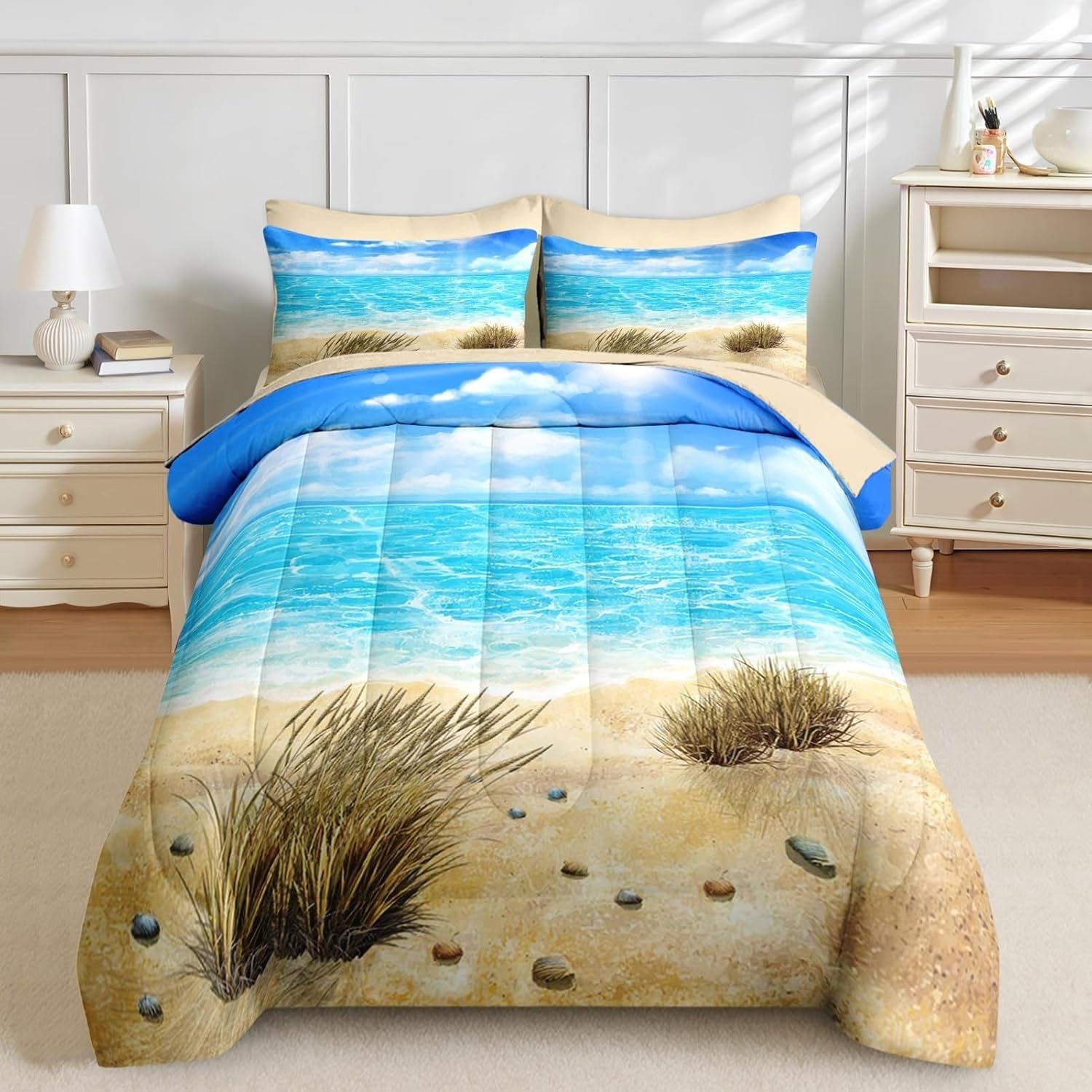 Couette 220x240 2 personnes sans housse chaude lavable avec taies