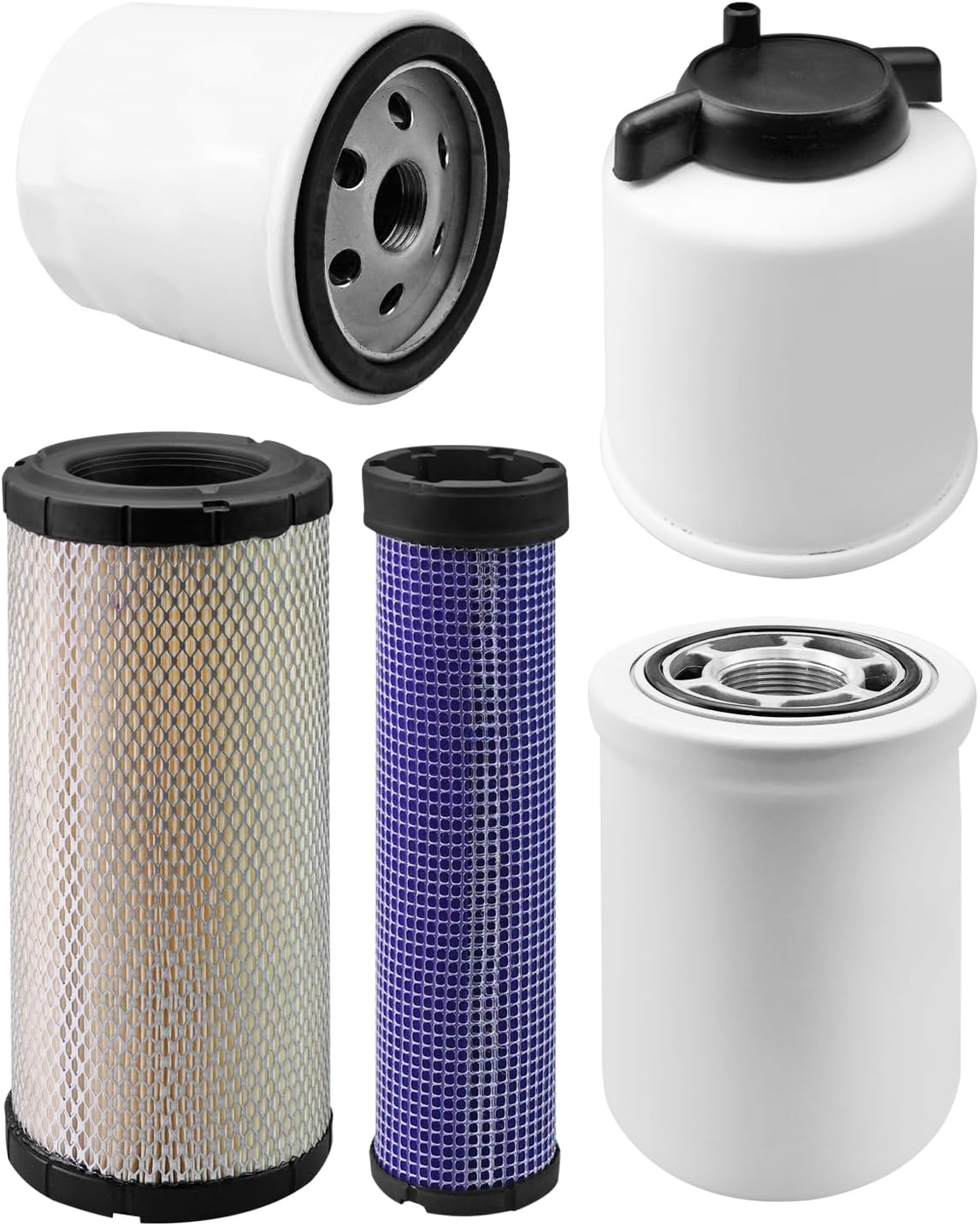 Engine Maintenance Filter Kit Fit for Bobcat 863 863G 864 864G 873 873G 883 T200 A300 A220 S250, Air Fuel Oil Filter Replace 6667352 6665603 6661248 6666375 6666376