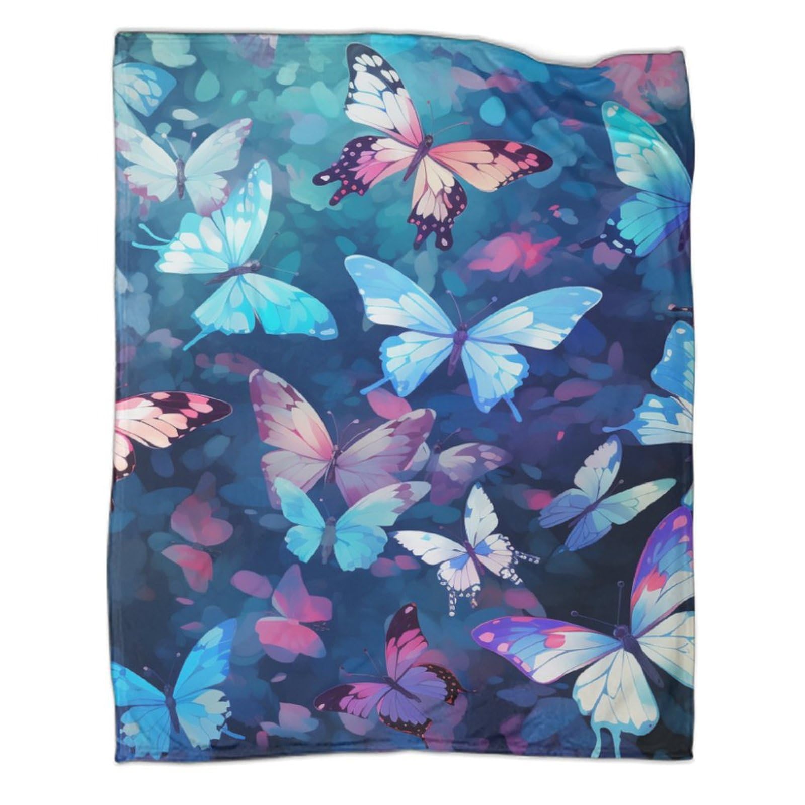 Couverture papillon 180x200 cm douce et chaude pour lit et salon