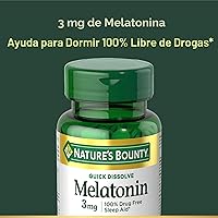 Vista 3 de Nature's Bounty Melatonina 3 mg, 100% libre de drogas para adultos, ayuda a la relajación y el sueño, suplemento dietético, 240