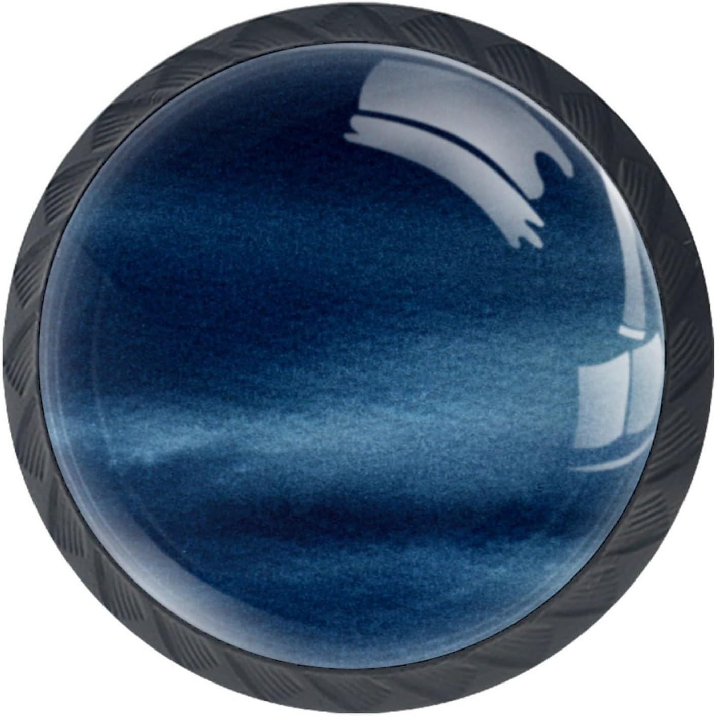 Navy Blue 4Pack of Kitchen Knobs Pulls Round Dresser Drawer