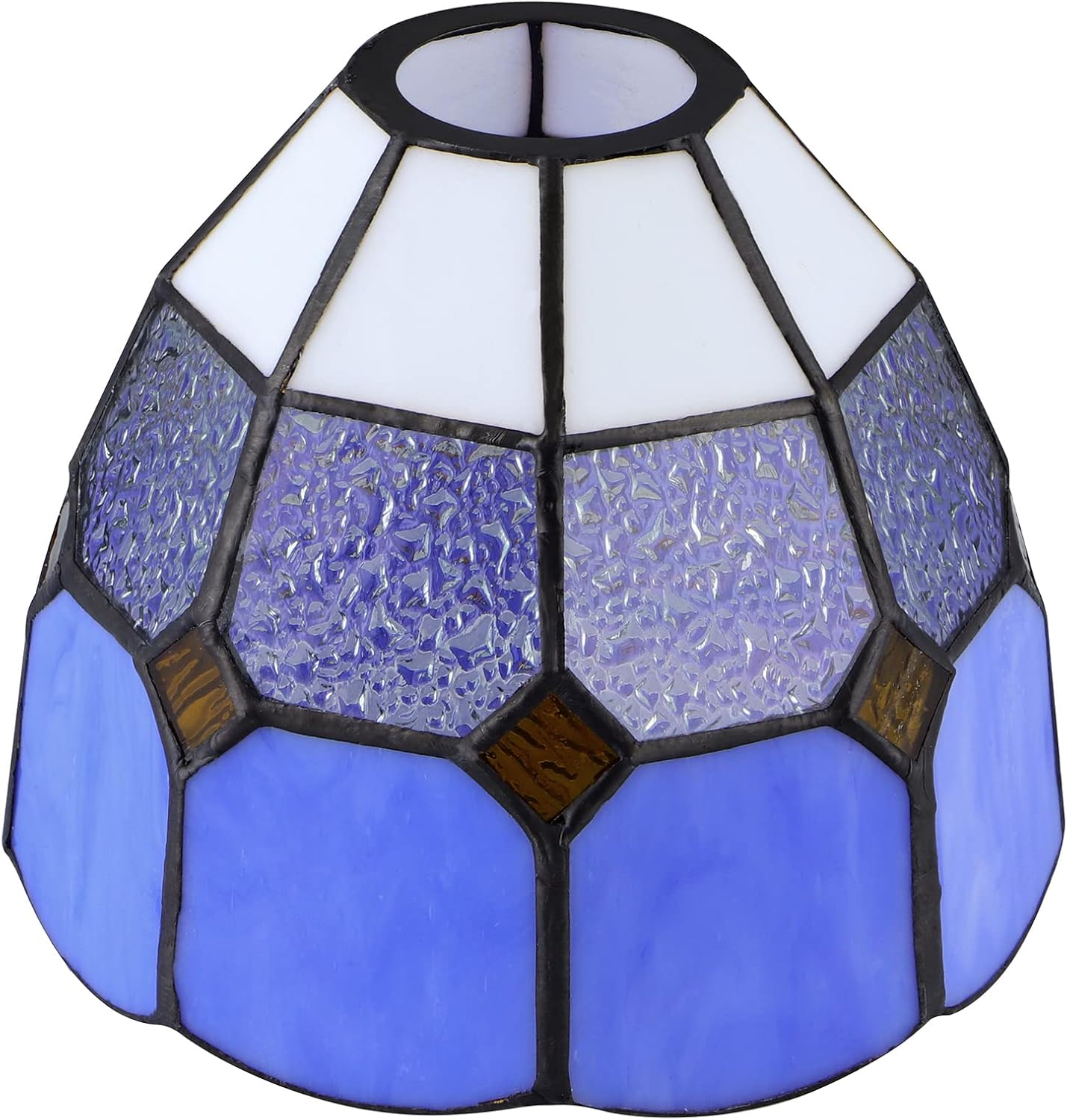 Skelang Lip-less Glass Lamp Shade, Globe Light Cover with Fitter Opening, Replacement for Chandelier, Wall Sconces, Pendant