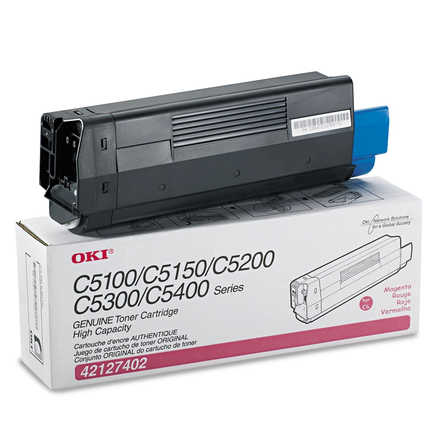 Amazon.co.jp: OKI 42127402 42127402 大容量トナー (Type C6) 5000