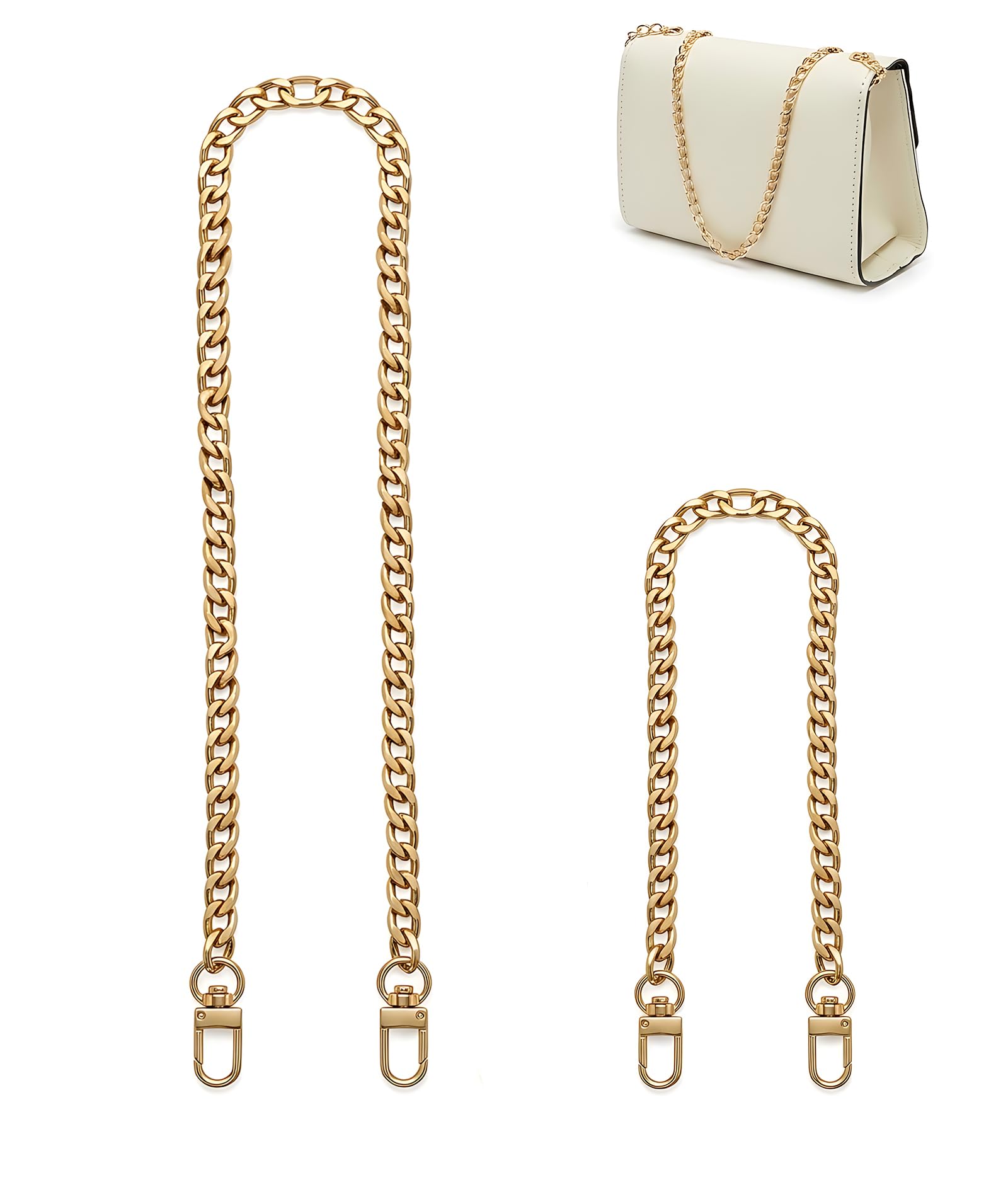 Bag Chain, Bag Making Accessories with Two Strap Options, Replace Worn Bag Handles for Shoulder and Crossbody Use, Two Styles Included 118cm and 60cm Lengths-image-17