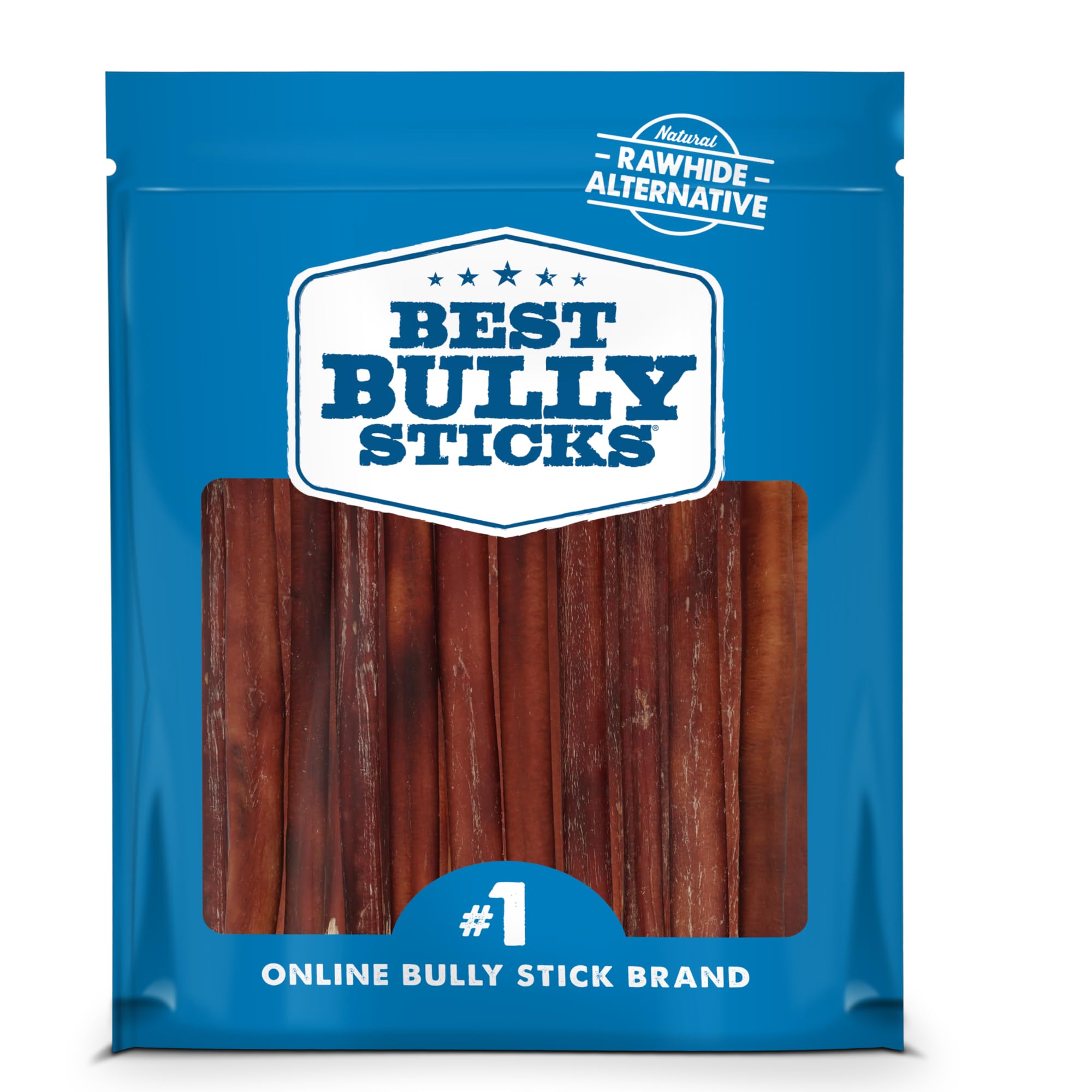 Best Bully Sticks 12 Inch Bully Sticks for Dogs - 25 Count (Pack of 1) - Natural, Easily Digestible, 100% Grass-Fed, Grain and Rawhide Free