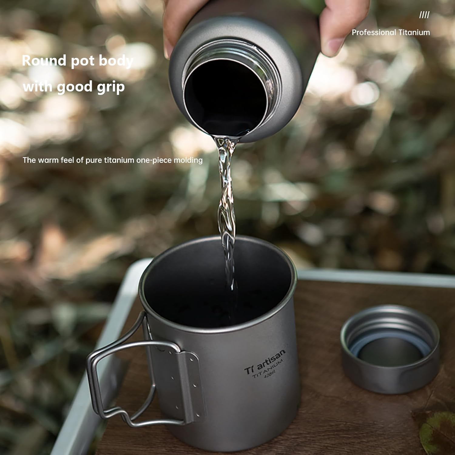 Titanium Water Bottle Sport Bottle 1000ml 34oz/700ml Ultralight Leakproof for Outdoor Camping Hiking (1000ml(33.82fl oz))