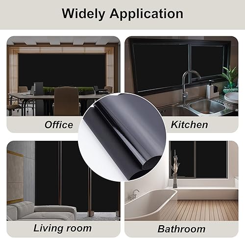 Miniatura 7 de GORGECRAFT 5 piezas de película opaca de privacidad para ventana, no adhesiva, reflectante, película de tintado de ventana, calcomanías de