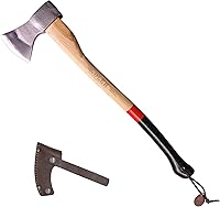 Vista 20 de Adler Hacha divisora larga – Herramienta de división de madera resistente fabricada en Alemania, mango de nogal antideslizante de 31.5 pulgadas