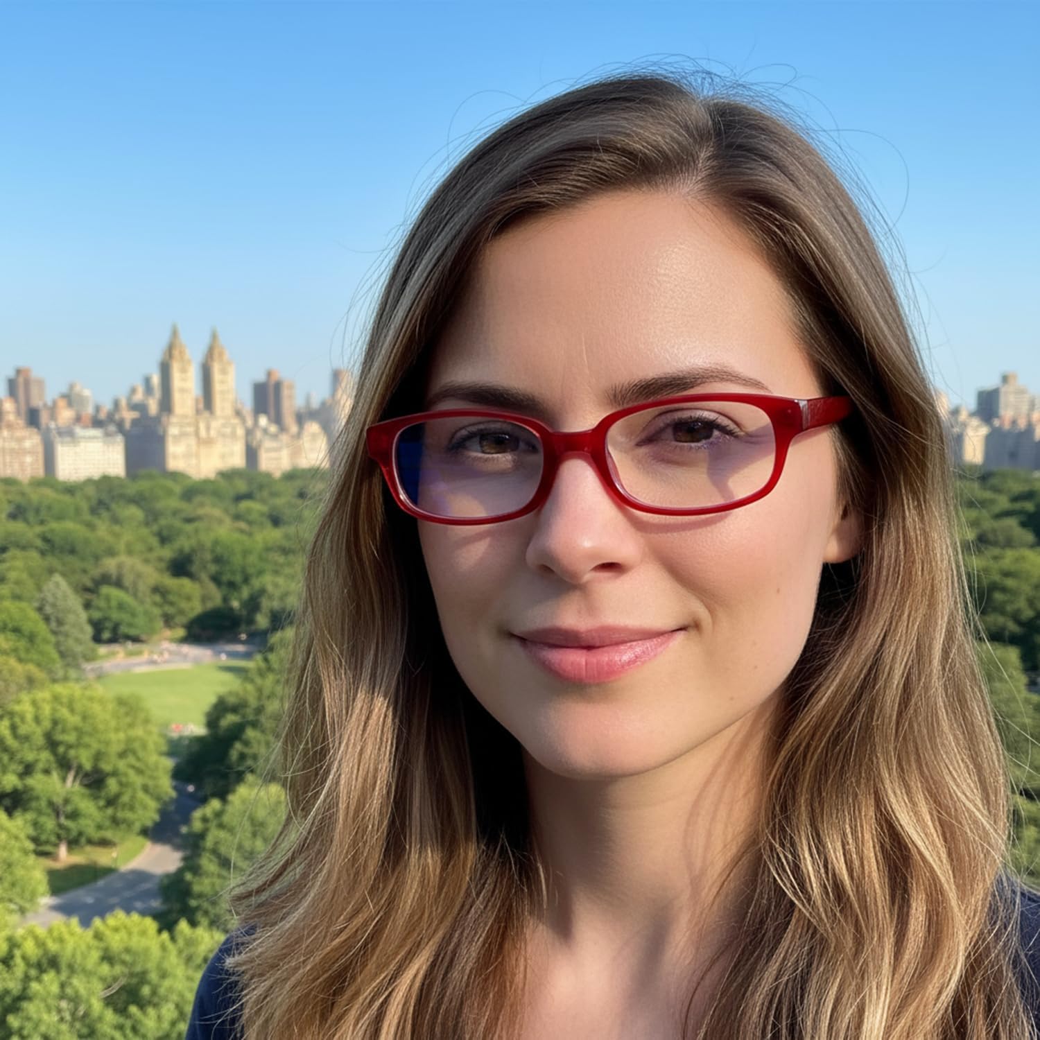 HJSTES Retro Clear Rectangle Glasses for Women Men Fake Blue Light Blocking Lens Narrow Frame Non Prescription Eyeglasses - Image 3