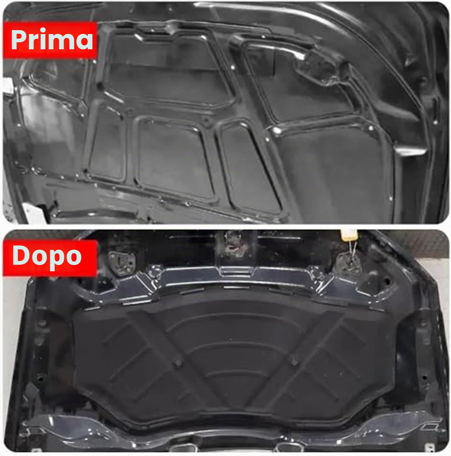 Pannello insonorizzante Auto Cofano Motore Anteriore Auto per Peugeot 208 2011-2018, Rivestimento in Cotone Termico Insonorizzato.