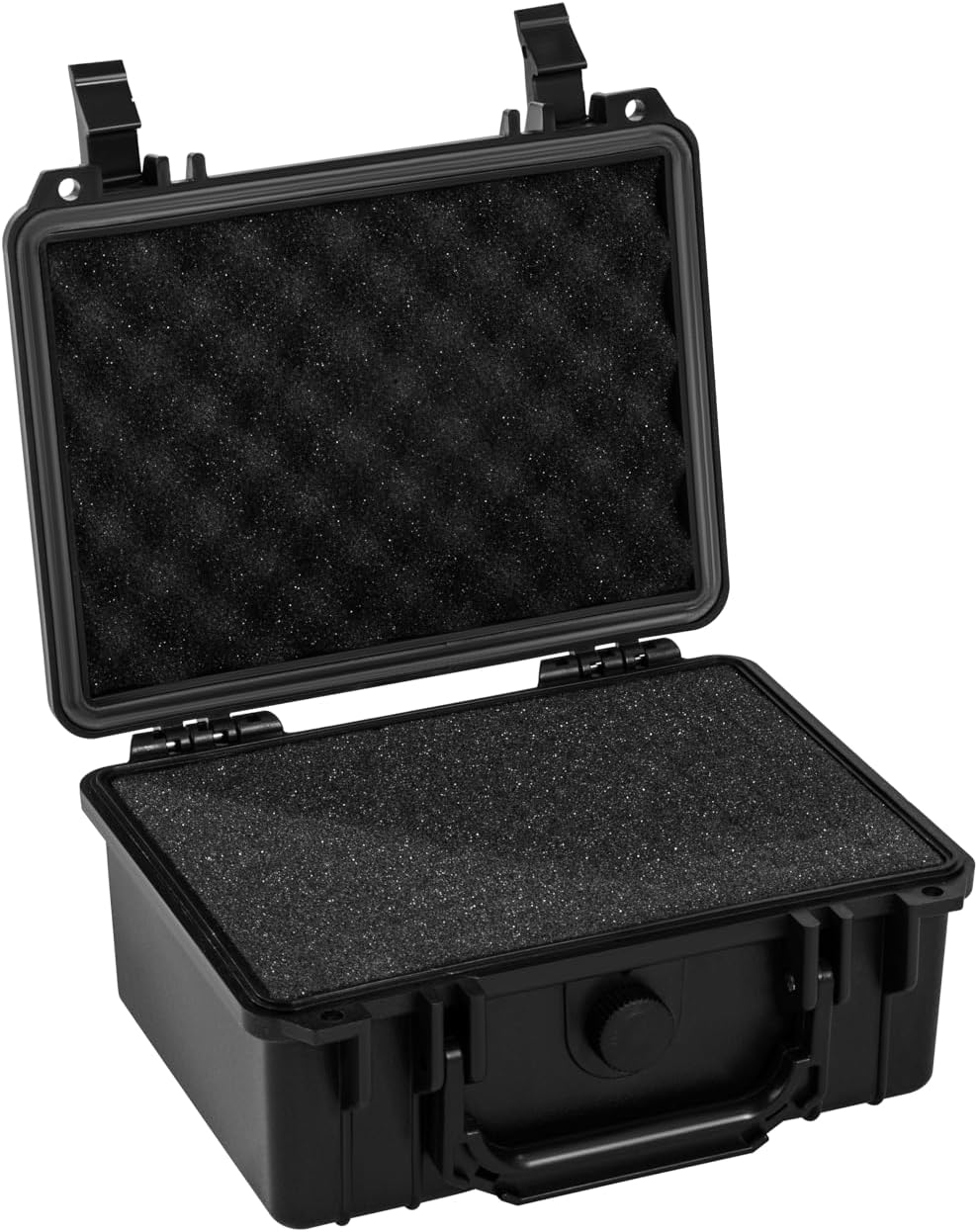 Electronicx Hard Shell Camera Case with Foam - Shockproof Protective Case IP55 Splash-proof & Lockable - For DSLR Lenses Drones Tools & Weapons - 23 x 19 x 11 cm Black