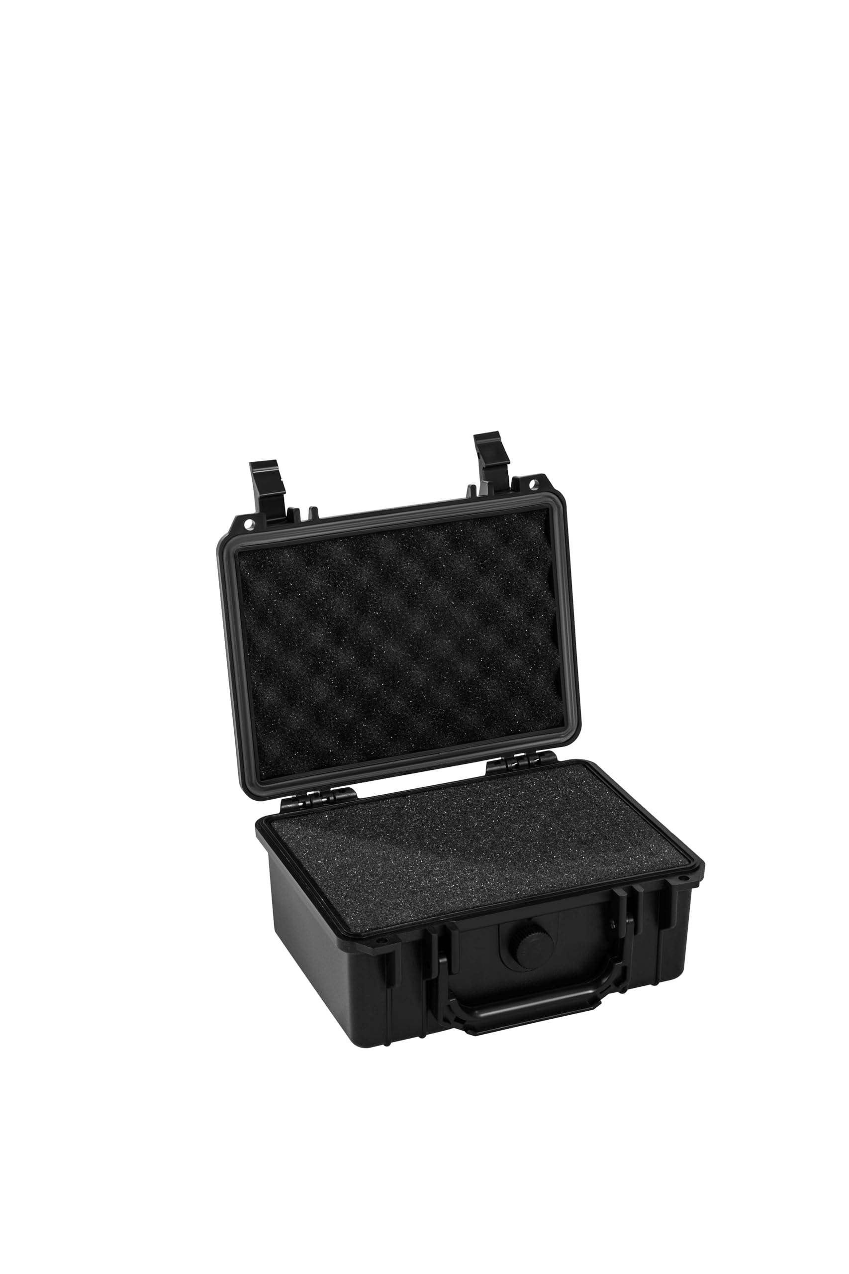 Electronicx Hartschalen-Kamerakoffer mit Schaumstoff – Stoßfester Schutzkoffer IP55 spritzwassergeschützt & verschließbar – Für DSLR, Objektive, Drohnen, Werkzeug & Waffen – 23×19×11 cm Schwarz