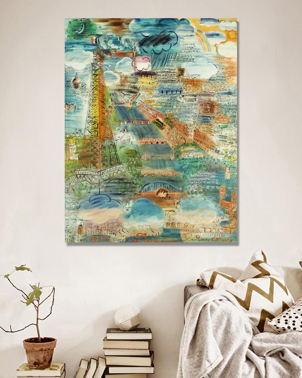 NHLDZYH Raoul Dufy (piękna sceneria 29), plakat podróżny w stylu vintage, sztuka impresjonistyczna, obraz ścienny na płótnie do dekoracji domu, 30 x 40 cm, tylko płótno