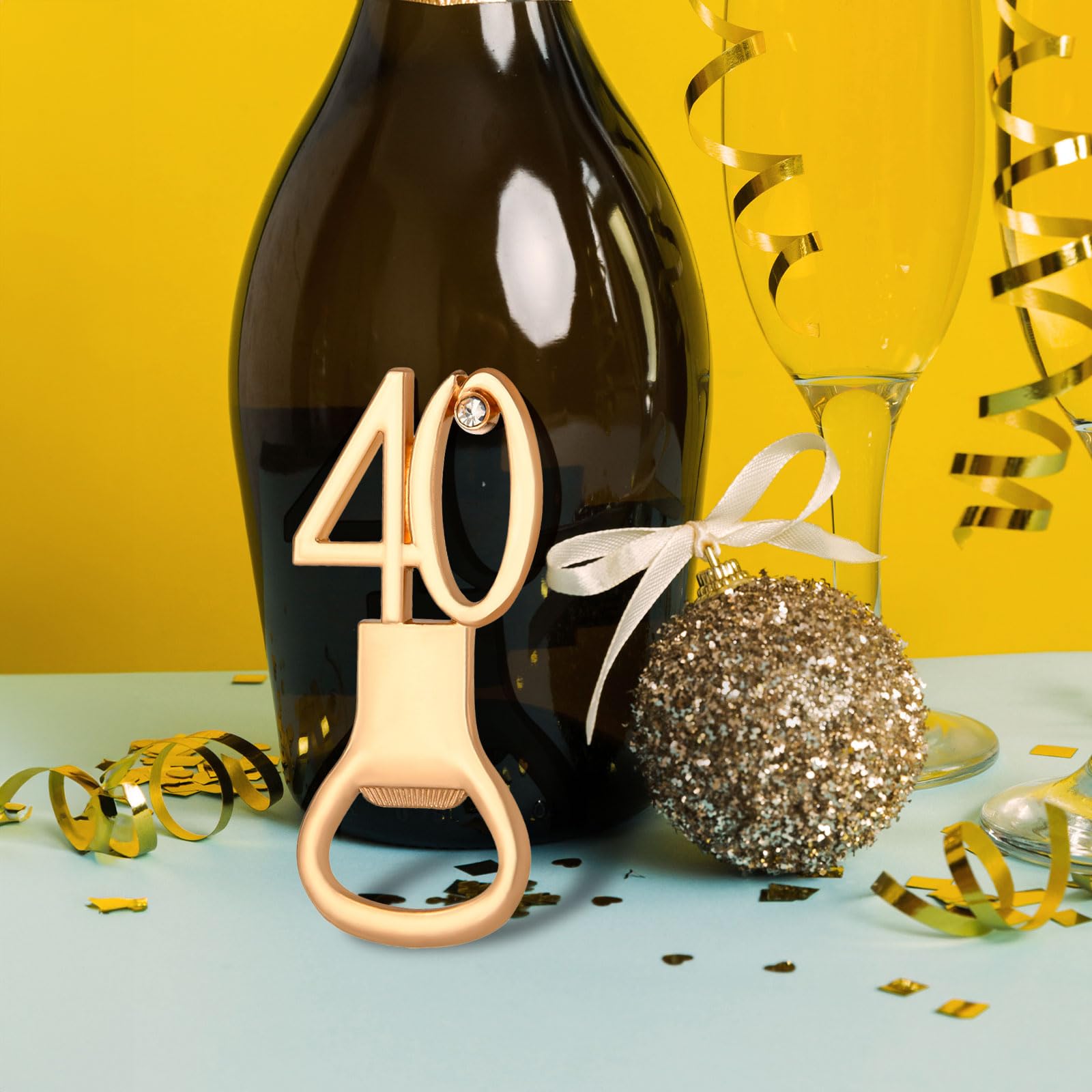 Ouvre-Bouteille Doré Personnalisable - Cadeau Anniversaire 60 Ans, Métal, Élégant