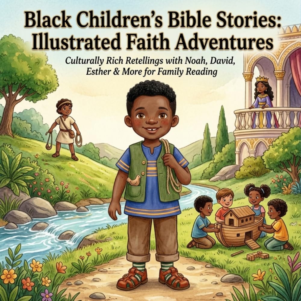 Black Children's Bible Stories: Illustrated Faith Adventures: Culturally Rich Retellings with Noah, David, Esther & More for Family Reading