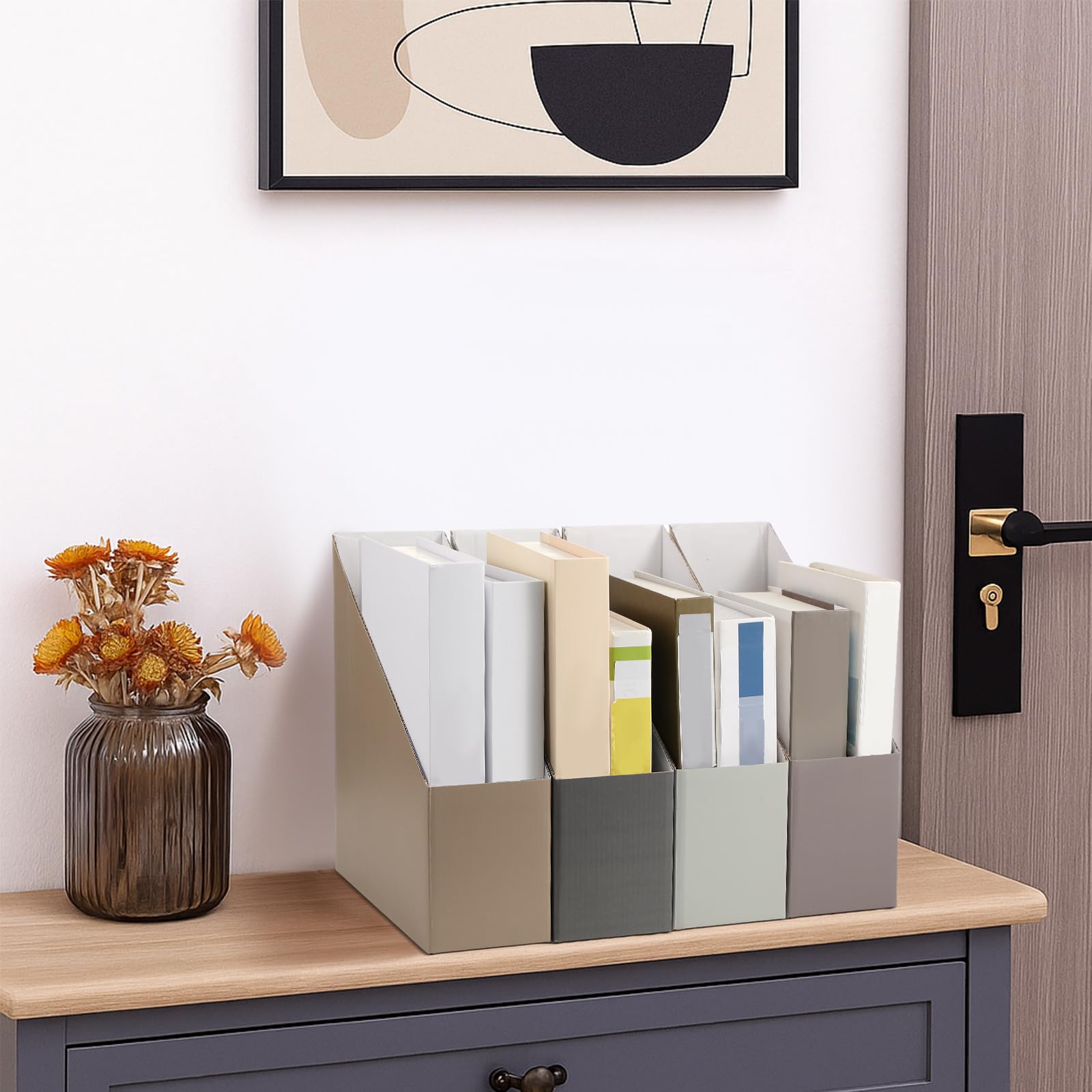 Amazon.com: AmazingSpark Set of 4 Boho Floral Magazine File Holder