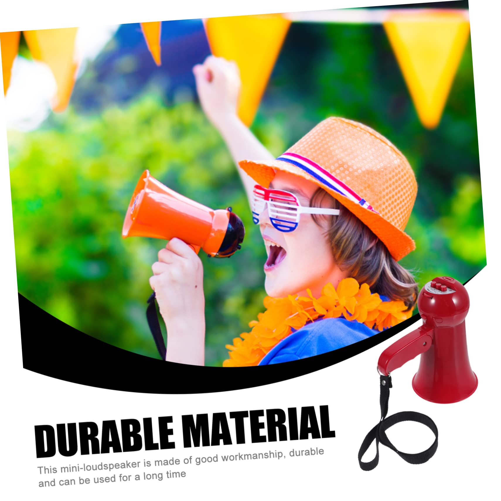 HANABASS Small Megaphone with Recording Function Portable Loudspeakers for Audience Communication