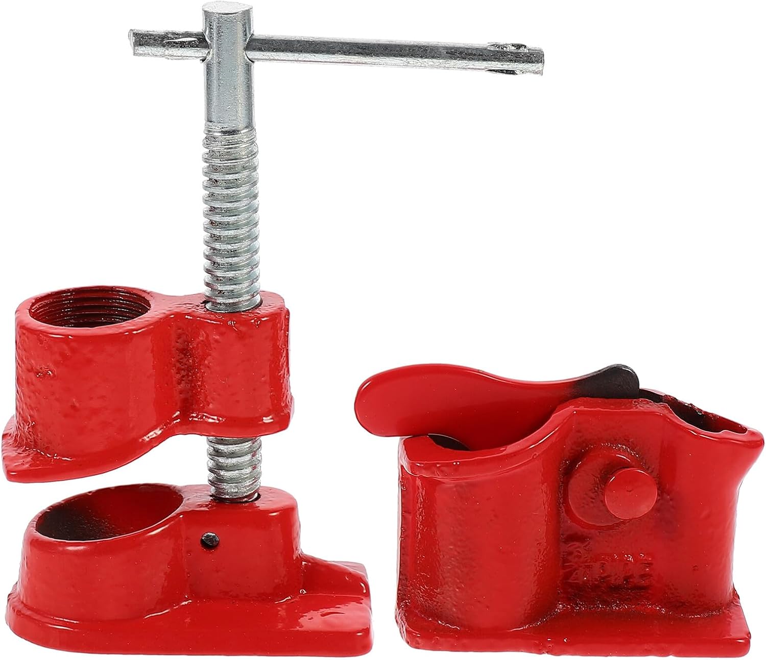Lightweight 1/2" Quick Release Pipe Clamp Red for Woodworking Gluing Carpenter Tool Clamp Plumbing Repair Suitable for Pipe Holding and Woodworking Tasks