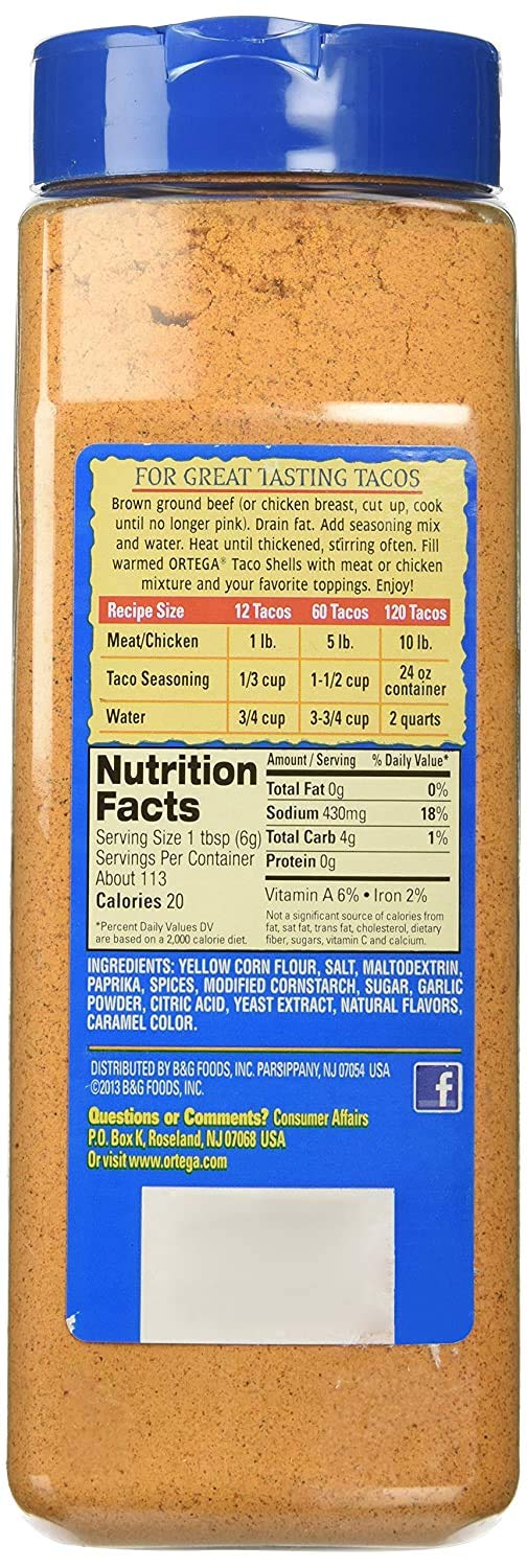 Ortega Taco Seasoning Mix 24 Oz (2 Pack)