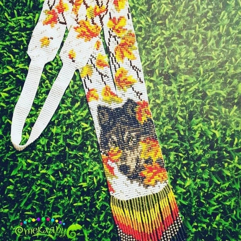 Collar ucraniano Gerdan hecho a mano con cuentas multicolores joyería tradicional 3