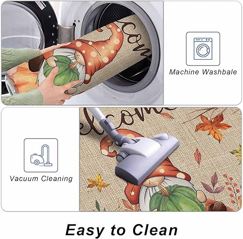 Miniatura 90 de Alfombras de cocina de Navidad absorbentes antideslizantes para piso, árbol de Navidad, muñeco de nieve y copo de nieve, alfombras y tapetes