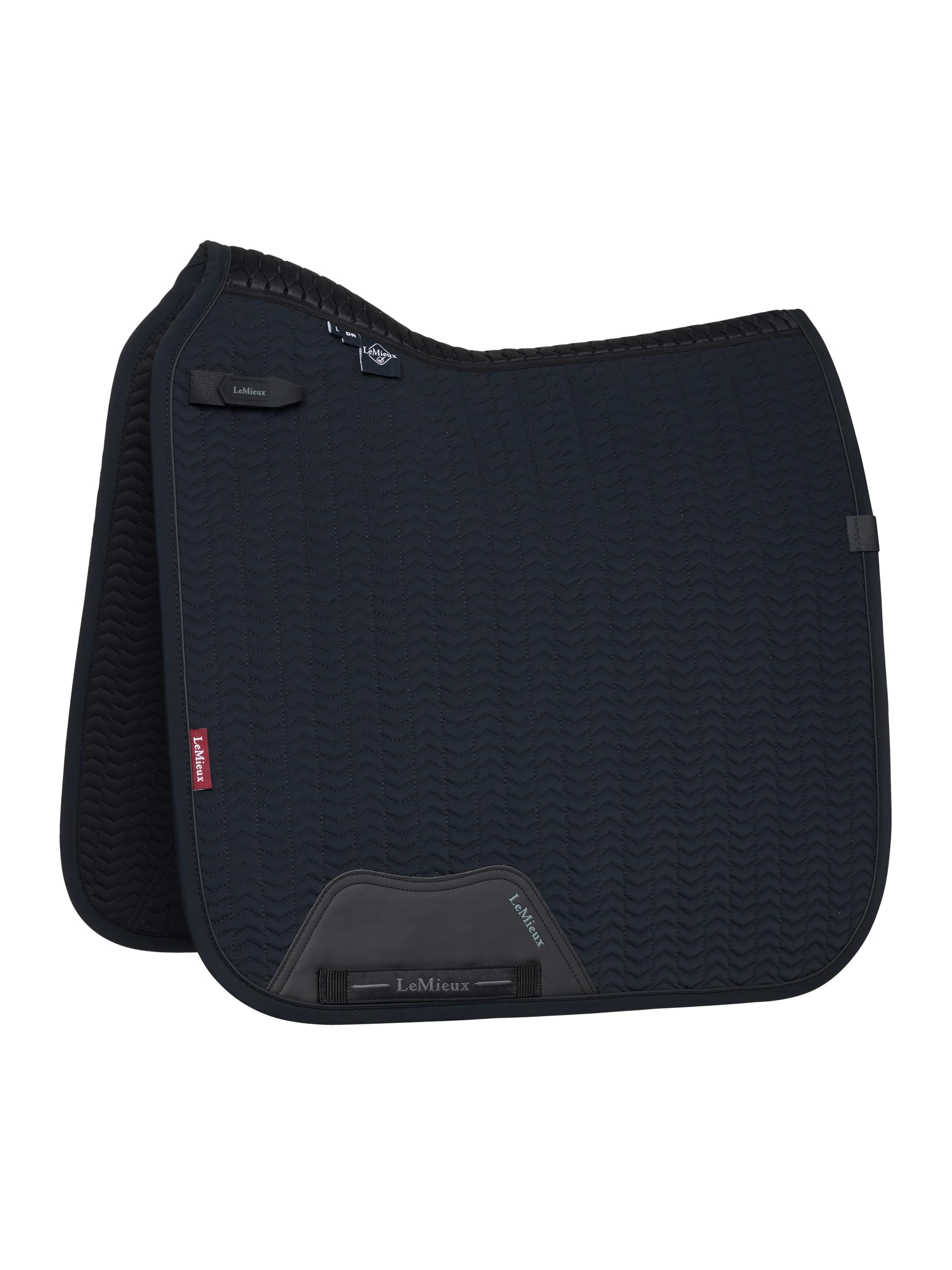 LeMieux Essence Dressage Square - Soft Shell Upper and Self Cooling Liner - High Wither - Black - Small/Medium