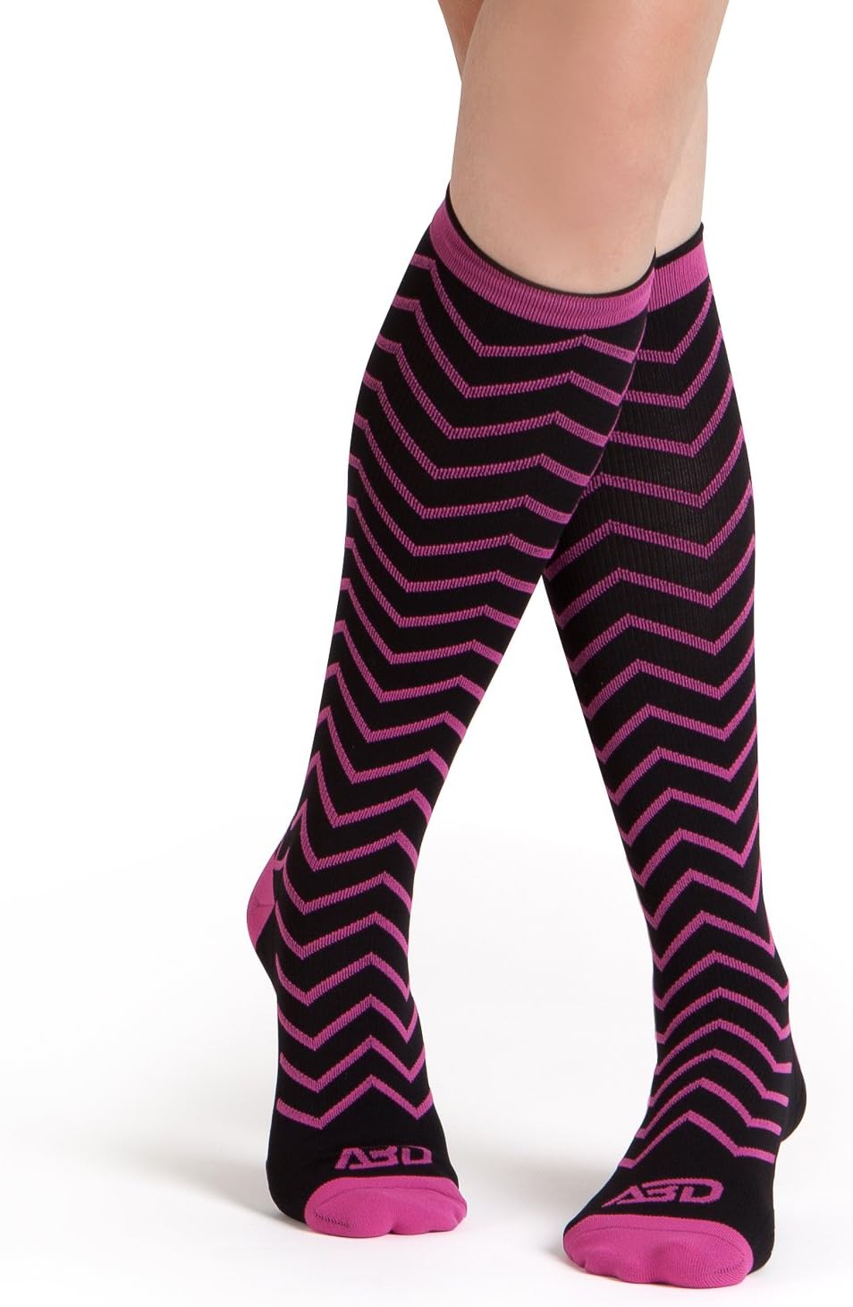 Premium Women's Compression Socks in a Fun Chevron Print. 15-20 mmHg ON SALE NOW!