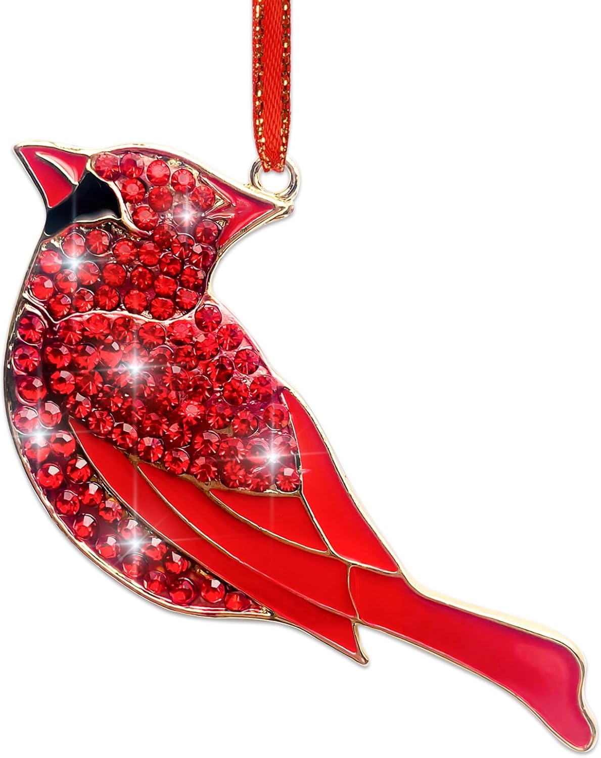 Red Cardinal Ornaments for Christmas Tree 2025 Metal Cardinal Christmas Hanging Ornament Bird Xmas Tree Ornaments Xmas Decorations Memorial Keepsake Gifts for Women Girls Kids