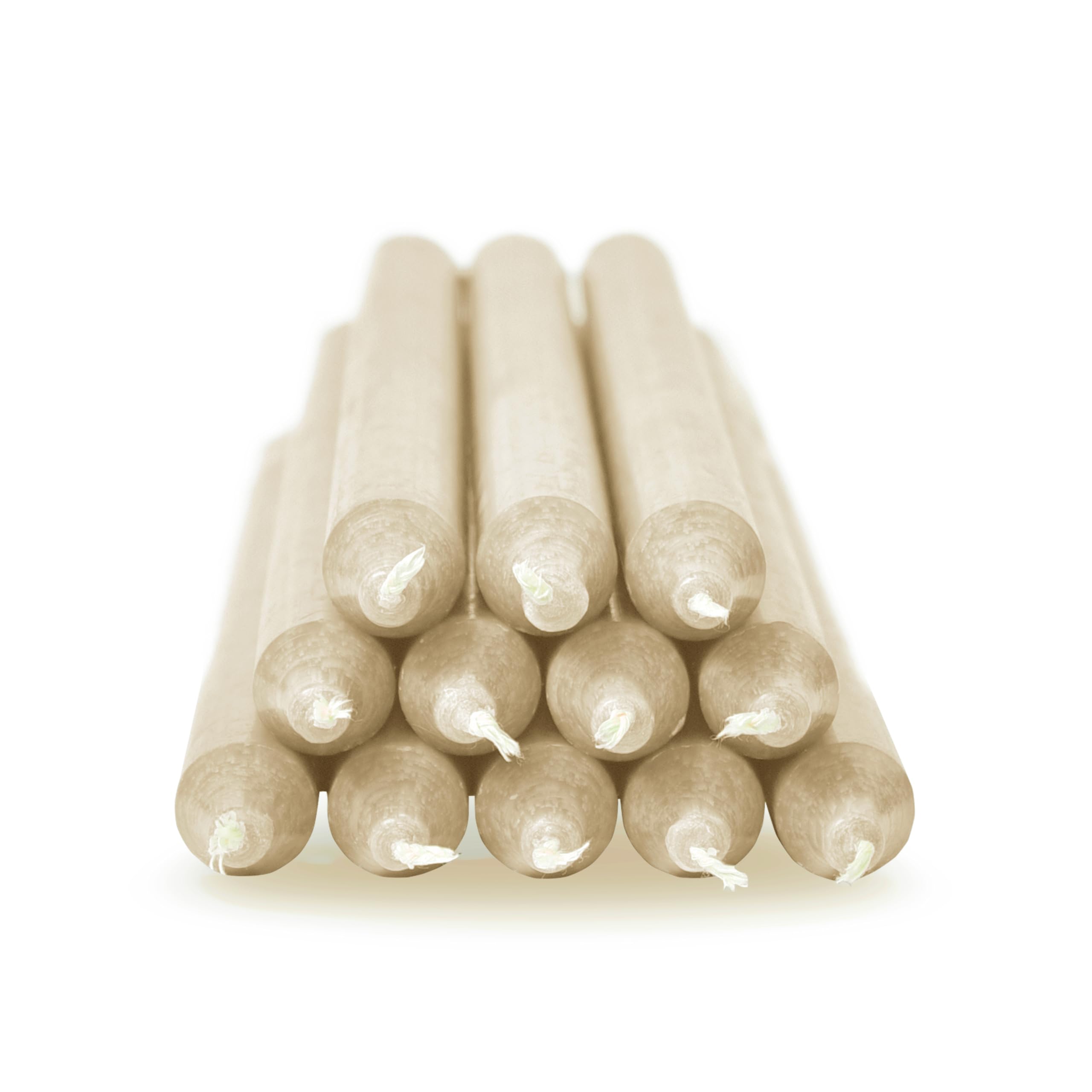 LUMELY Bougies Ivoire, paquet de 12, hauteur 29cm, Ø 2,2cm, durée de combustion env. 14 heures, Bougies chandelles (29 cm, Ivoire)
