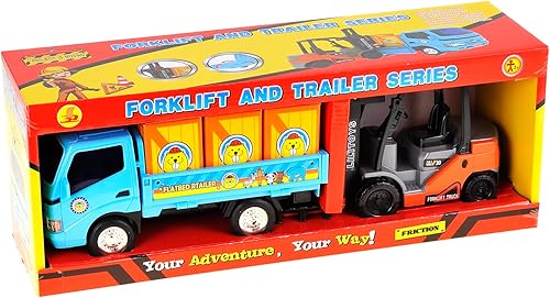 Miniatura 7 de PowerTRC - Juego de camión y carretilla elevadora por fricción  Colección de juguetes  Juguetes de escritorio  Niños