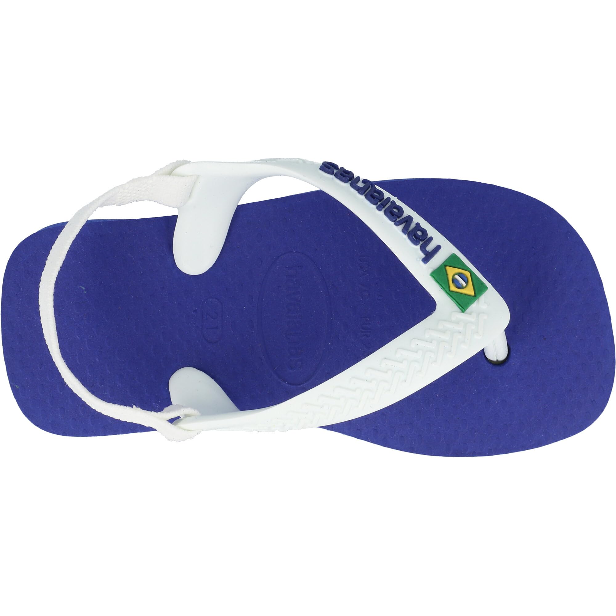 Havaianas Brasil Logo - Chanclas para hombre, color blanco y azul marino