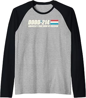 DD-214 America's True Form Of Freedom Raglan Baseball Tee