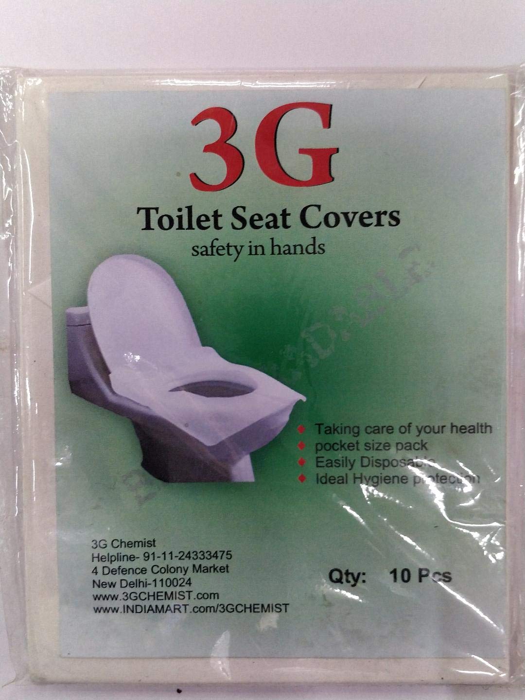 Buy Toilet Seat cover (10 sheets pack) 3 G Brand (10) Online at Low
