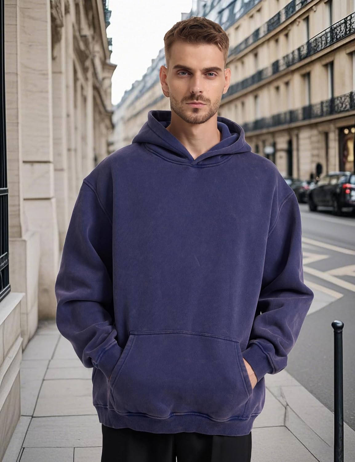 Hatant Oversized Hoodie Sweatshirts for Men Couples Heavyweight Hoodies Pullover Vintage Mens Acid Wash Sweaters Clothes 2026 - Image 3